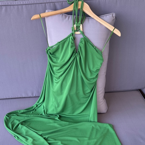 NWOT Zara Emerald Green Maxi Dress - Picture 3 of 6